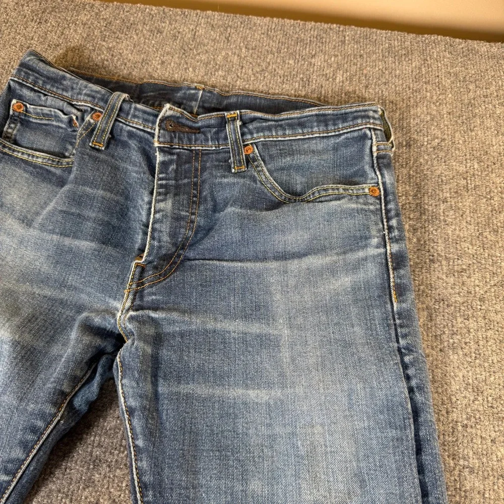 Levis 511 Slim Fit Selvedge Denim Jeans Blue Distressed 32x32 21948-0030 #3366